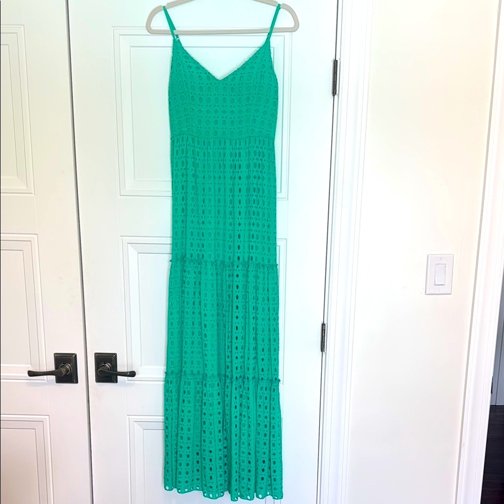 Lilly Pulitzer Green Pleated Maxi Sundress